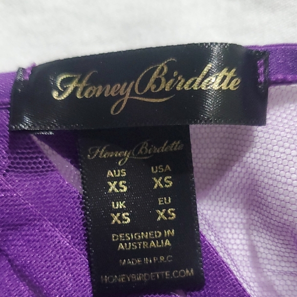 Honey Birdette Purple Strappy Panties - Picture 2 of 7